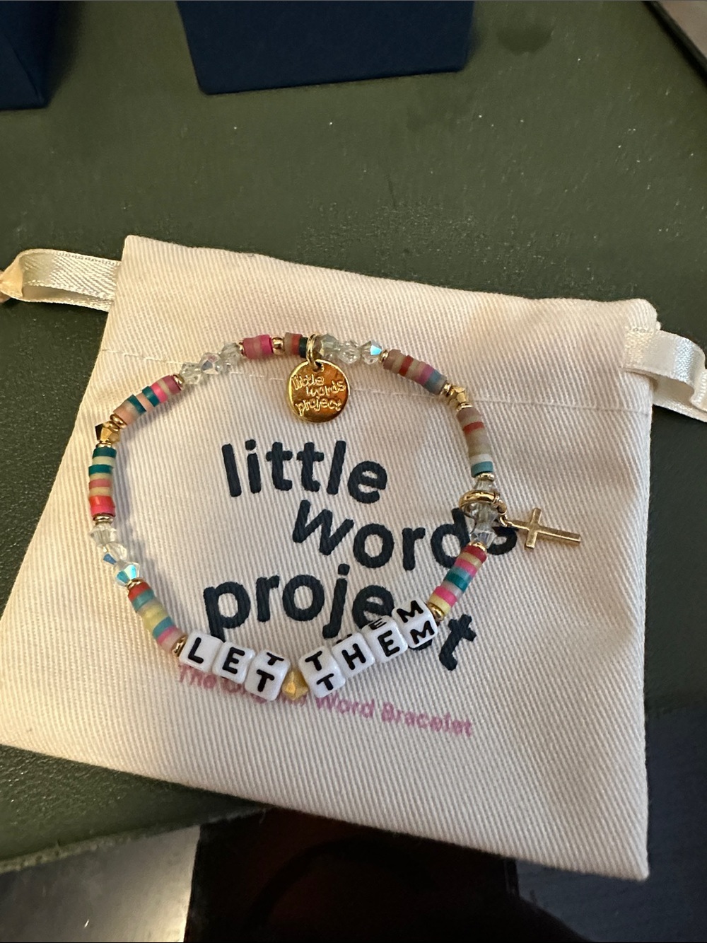 Little words project Let Them with removable charm